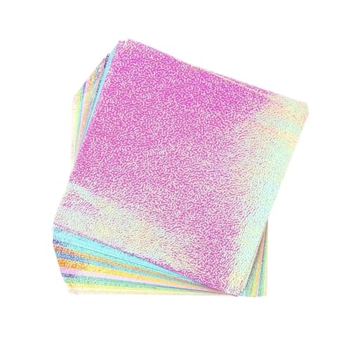Lagerung von Flash-Karten, Einseitig glitzerndes Origami-Papier, mehrfarbig, mehrere Größen, 100 Stück(10cmx10cm) von WEITINGKKK