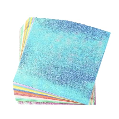 Lagerung von Flash-Karten, Einseitig glitzerndes Origami-Papier, mehrfarbig, mehrere Größen, 100 Stück(15cmx15cm) von WEITINGKKK