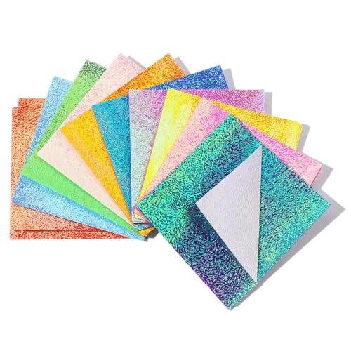 Lagerung von Flash-Karten, Einseitiges Glitzer-Origami-Papier, mehrfarbig, mehrere Größen, Packung mit 100 Blatt(7cmx7cm) von WEITINGKKK