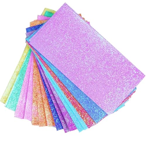 Lagerung von Flash-Karten, Glitzerndes Origami-Papier, 100 Stück, mehrfarbig, mehrere Größen(7x14CM) von WEITINGKKK