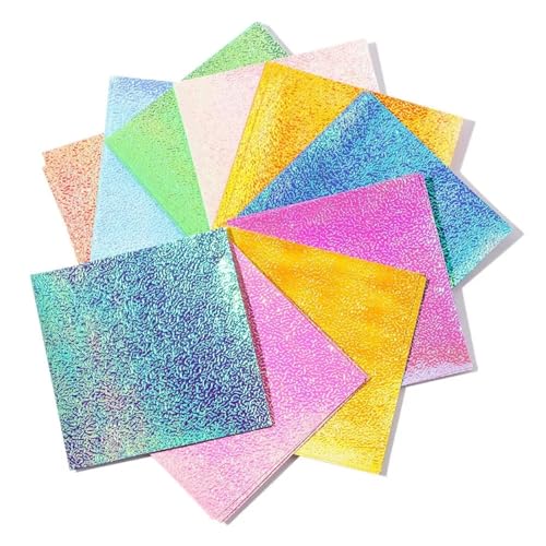 Lagerung von Flash-Karten, Mehrfarbiges Glitzer-Origami-Papier, mehrere Größen, Packung mit 100 Blättern(10cmx10cm) von WEITINGKKK