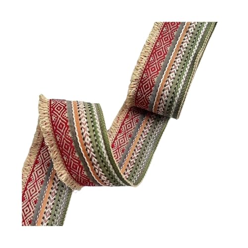 WEITINGKKK Jacquard-Band-Besatz, Gewebtes Jacquardband, 5 Yards, 5 Zentimeter, braun, Polyester, for Taschen, Bekleidungszubehör WEITINGKKK Jacquard-Band-Besatz, Gewebtes Jacquardband, 5 Yards, 5 Zentimeter, braun, Polyester, for Taschen, Bekleidungszubehör von WEITINGKKK