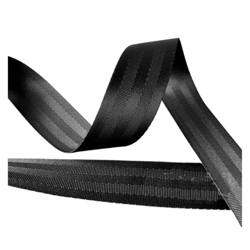WEITINGKKK Jacquard-Band-Besatz, Jacquard Band Gurtband 20/38/50mm Nylon Polyester Schwarz/Braun for Schuhe Kleidersäcke Decor(Black 20mm) von WEITINGKKK