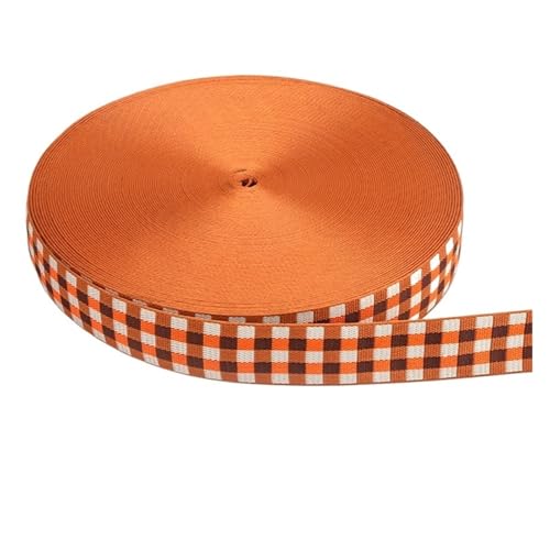 WEITINGKKK Jacquard-Band-Besatz, Jacquard-Baumwoll-Polyester-Band-Gurtbänder for Taschengürtel 1/2 Zoll Multicolor 5 Meter(2 Inch-brown White) von WEITINGKKK