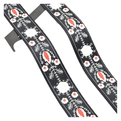 WEITINGKKK Jacquard-Band-Besatz, Jacquardband, 1 Yard, 38 mm, mehrfarbig, bestickter Stoff for DIY-Kleidungstaschenzubehör(12) von WEITINGKKK