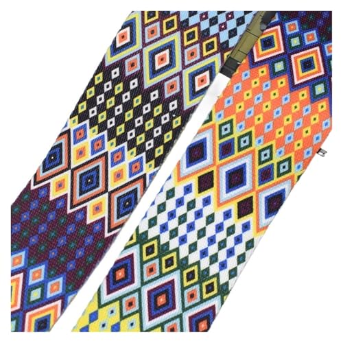 WEITINGKKK Jacquard-Band-Besatz, Jacquardband, 1 Yard, 38 mm, mehrfarbig, bestickter Stoff for DIY-Kleidungstaschenzubehör(17) von WEITINGKKK