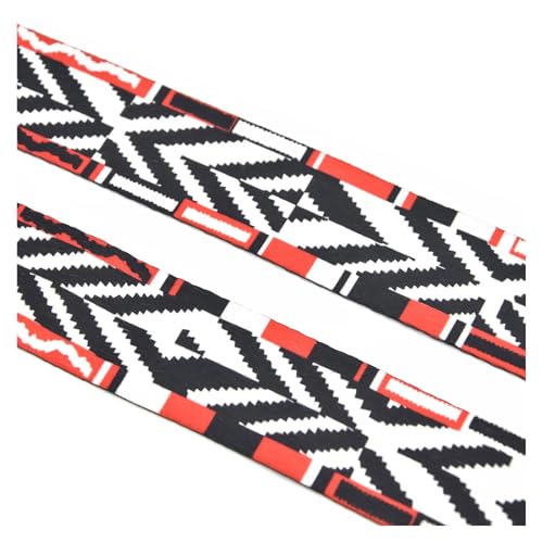 WEITINGKKK Jacquard-Band-Besatz, Jacquardband, 1 Yard, 38 mm, mehrfarbig, bestickter Stoff for DIY-Kleidungstaschenzubehör(4) von WEITINGKKK