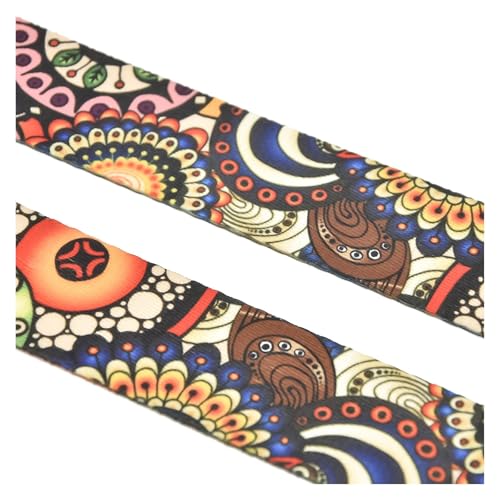 WEITINGKKK Jacquard-Band-Besatz, Jacquardband, 1 Yard, 38 mm, mehrfarbig, bestickter Stoff for DIY-Kleidungstaschenzubehör(5) von WEITINGKKK