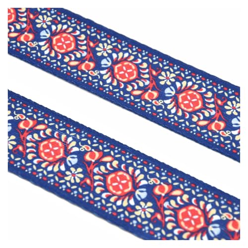 WEITINGKKK Jacquard-Band-Besatz, Jacquardband, 1 Yard, 38 mm, mehrfarbig, bestickter Stoff for DIY-Kleidungstaschenzubehör(6) von WEITINGKKK