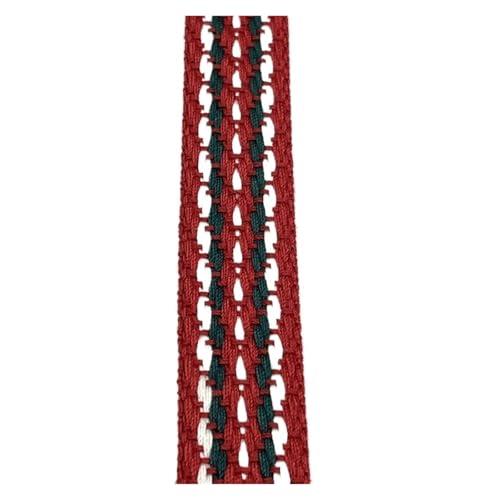 WEITINGKKK Jacquard-Band-Besatz, Jacquardband, 20 mm, Polyester, gewebt, for DIY-Kleidung, Taschen, Haustierhalsband, mehrfarbig(Red) von WEITINGKKK