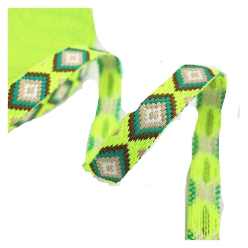 WEITINGKKK Jacquard-Band-Besatz, Jacquardband, 3 Yards, 10–20 mm, mehrfarbig, for Heimwerker, Nähen, Basteln, Gürtel, Kragen(15mm 3yards 16) von WEITINGKKK
