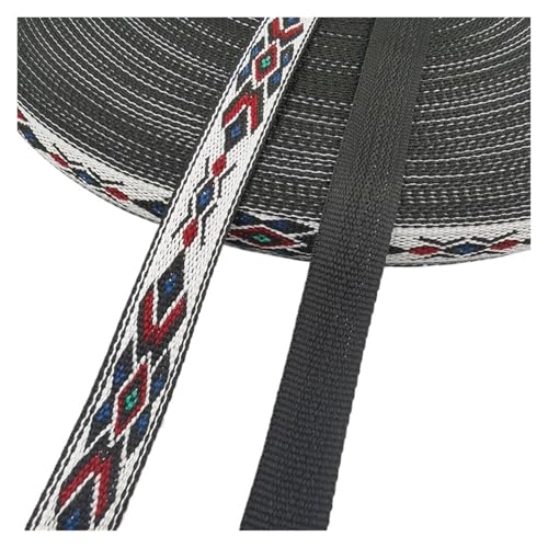 WEITINGKKK Jacquard-Band-Besatz, Jacquardband, 3 Yards, 10–20 mm, mehrfarbig, for Heimwerker, Nähen, Basteln, Gürtel, Kragen(18mm 3yards 06) von WEITINGKKK