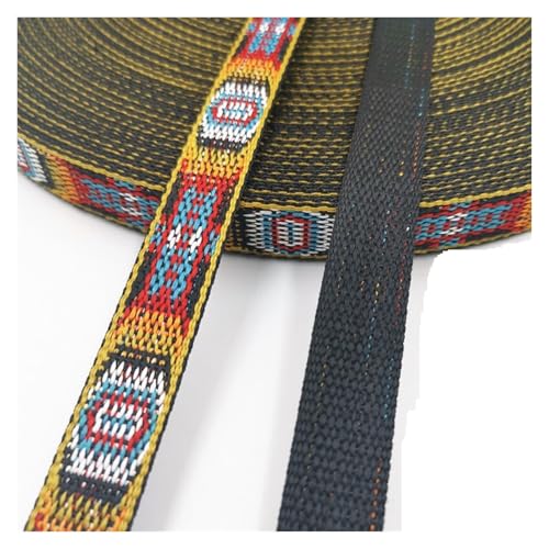 WEITINGKKK Jacquard-Band-Besatz, Jacquardband, 3 Yards, 10–20 mm, mehrfarbig, for Heimwerker, Nähen, Basteln, Gürtel, Kragen(18mm 3yards 08) von WEITINGKKK