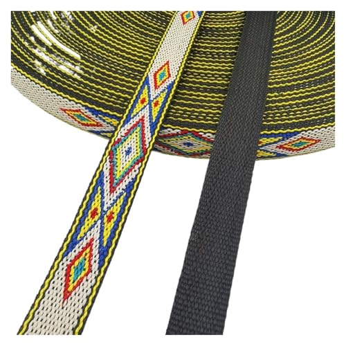 WEITINGKKK Jacquard-Band-Besatz, Jacquardband, 3 Yards, 10–20 mm, mehrfarbig, for Heimwerker, Nähen, Basteln, Gürtel, Kragen(19mm 3yards 07) von WEITINGKKK