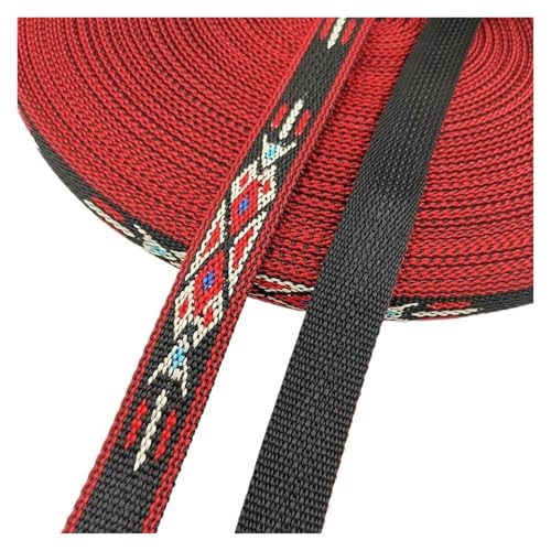 WEITINGKKK Jacquard-Band-Besatz, Jacquardband, 3 Yards, 10–20 mm, mehrfarbig, for Heimwerker, Nähen, Basteln, Gürtel, Kragen(20mm 3yards 02) von WEITINGKKK