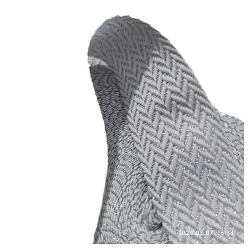 WEITINGKKK Jacquard-Band-Besatz, Jacquardband, Baumwolle, Goldfaden, 40 mm Breite, for Nähen, Basteln, for Taschen, Kleidungsstücke, DIY, bestickt, mehrfarbig, 1 Meter(Sliver White) von WEITINGKKK