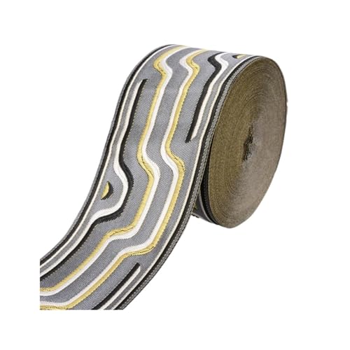 WEITINGKKK Jacquard-Band-Besatz, Jacquardband 9 cm breit 25 Meter Polyester Gurtband Mehrfarbig(9r25-1) von WEITINGKKK