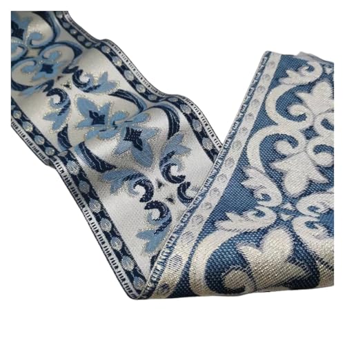 WEITINGKKK Jacquard-Band-Besatz, Jacquardband Gurtband 9 cm breit x 8 Yards Poly Craft Vorhang Tasche DIY Multicolor(1) von WEITINGKKK