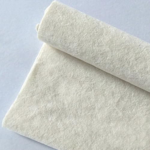 WEITINGKKK Samt Filz Blatt, Selbstklebender Samt-Flockstoff-Liner, Mehrfarbig, 50 x 145 cm(2 Off White) von WEITINGKKK