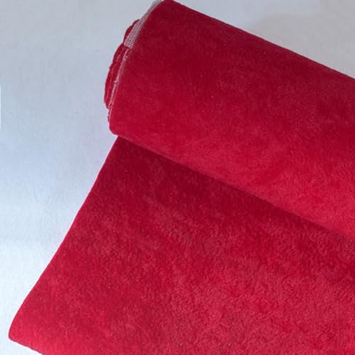 WEITINGKKK Samt Filz Blatt, Selbstklebender Samt-Flockstoff-Liner, Mehrfarbig, 50 x 145 cm(7 Red) von WEITINGKKK