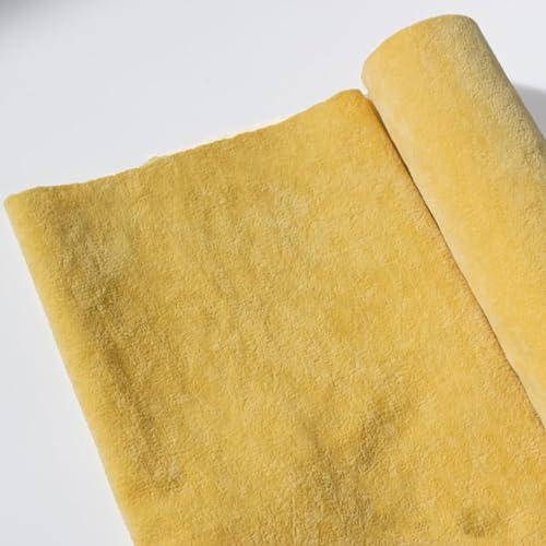 WEITINGKKK Samt Filz Blatt, Selbstklebender Samt-Flockstoff-Liner, Mehrfarbig, 50 x 145 cm(9 Yellow) von WEITINGKKK
