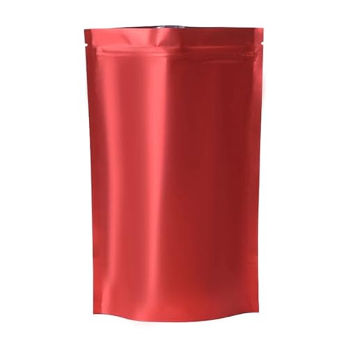 WEITINGKKK Ziplock-Beutel wiederverschließbar, 100 Stück Mylar-Folie Stand Up Zip-Lock Beutel mit Aufreißkerbe Multicolor Mehrere Größen(Red,9x13cm) von WEITINGKKK