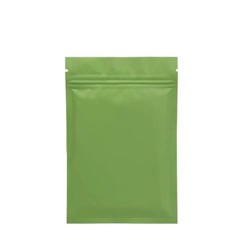 WEITINGKKK Ziplock-Beutel wiederverschließbar, Aluminiumfolie Flat Lock Ziplock Taschen Multicolor Mehrere Größen Packung mit 100(Green Zip Lock Bags,18x26cm) von WEITINGKKK