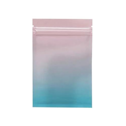 WEITINGKKK Ziplock-Beutel wiederverschließbar, Aluminiumfolie Flat Lock Ziplock Taschen Multicolor Mehrere Größen Packung mit 100(Pink Blue,12x18cm) von WEITINGKKK