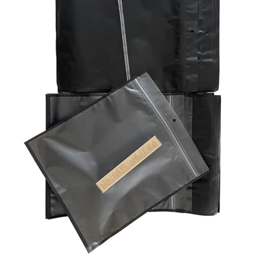 WEITINGKKK Ziplock-Beutel wiederverschließbar, Flachverschluss-Mylarbeutel, wiederverschließbar, mit Druckverschluss, drei seitliche Siegelfenster, mehrere Größen, 100 Stück(26x30.5cm) von WEITINGKKK