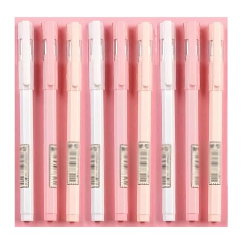 WEITINGKKK mit einem unruhigen neutralen Stift, 0,5 mm Kugelschreiber und Gelschreiber, 12er-Pack, mehrfarbige schwarze Tinte for Büro und Studium(Random Color 12pcs) von WEITINGKKK