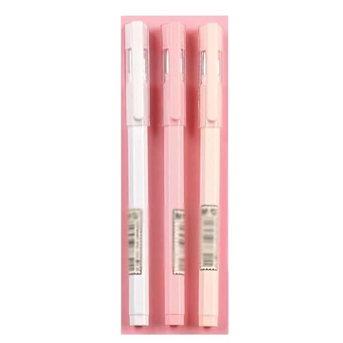 WEITINGKKK mit einem unruhigen neutralen Stift, 0,5 mm Kugelschreiber und Gelschreiber, 12er-Pack, mehrfarbige schwarze Tinte for Büro und Studium(Random Color 3pcs) von WEITINGKKK