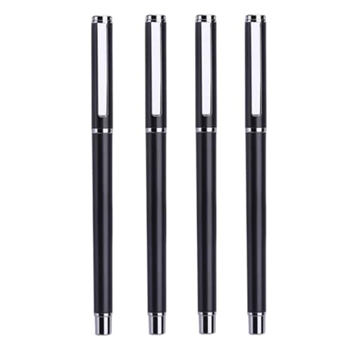 WEITINGKKK mit einem unruhigen neutralen Stift, Metall-Kugelschreiber, Tintenroller, Gelschreiber, 1,0 mm, 4 Stück, mehrfarbig(Black) von WEITINGKKK