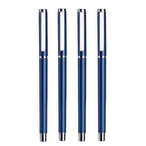 WEITINGKKK mit einem unruhigen neutralen Stift, Metall-Kugelschreiber, Tintenroller, Gelschreiber, 1,0 mm, 4 Stück, mehrfarbig(Blue) von WEITINGKKK