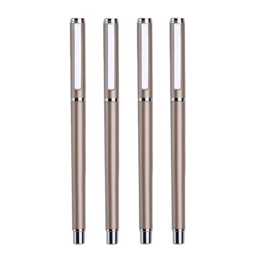 WEITINGKKK mit einem unruhigen neutralen Stift, Metall-Kugelschreiber, Tintenroller, Gelschreiber, 1,0 mm, 4 Stück, mehrfarbig(Gold) von WEITINGKKK