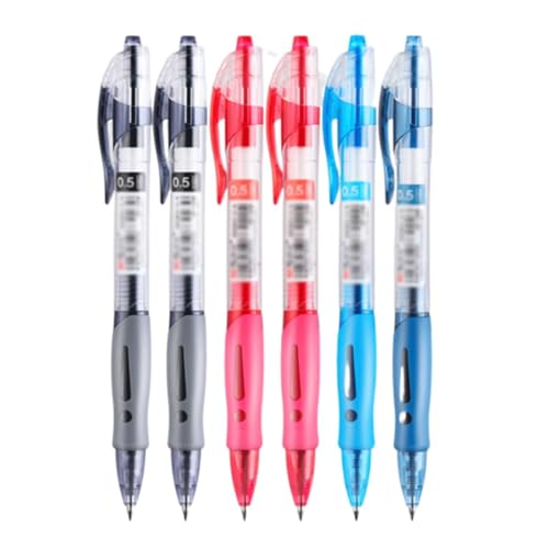 mit einem unruhigen neutralen Stift, 5er-Pack Kugelschreiber Rollerball Gel-Tintenstifte Push-Action 0,5 mm Mehrfarbig for Büro Schule(Mixed Color) von WEITINGKKK