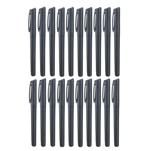 mit einem unruhigen neutralen Stift, Kugelschreiber mit mattierter Geltinte, 0,5 mm, Schwarz, 10 Stück(Black20pcs) von WEITINGKKK