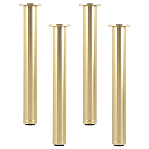 4 Stück Möbelfüße, Golden Verstellbare Möbelfüsse, Aluminiumlegierung Möbelbeine, Geeignet Für Bett Sofa Couchtisch Nachttisch Teetisch Beine Ersatzkabinettfüße Schrankbeine Metallfuß ( Size : 30cm ) von WEITONG