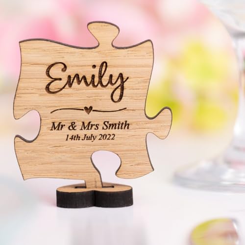 Personalisierte Holz-Tischkarten, Namensschilder für Hochzeit, Holzschild, Tischkarten für Tischdekoration, Hochzeiten, Geburtstage, Brautpartys, Tischdekoration (Stil 1) von WEIYOUDP