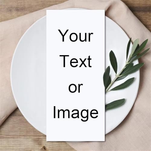 Personalisierte Tischkarte, Name für Paare, Hochzeitseinladungen, Dankeskarten, Willkommens-Menü, Tischkarten, editierbar, modern, minimalistisches Dekor (100 Stück, 10 x 22 cm) von WEIYOUDP