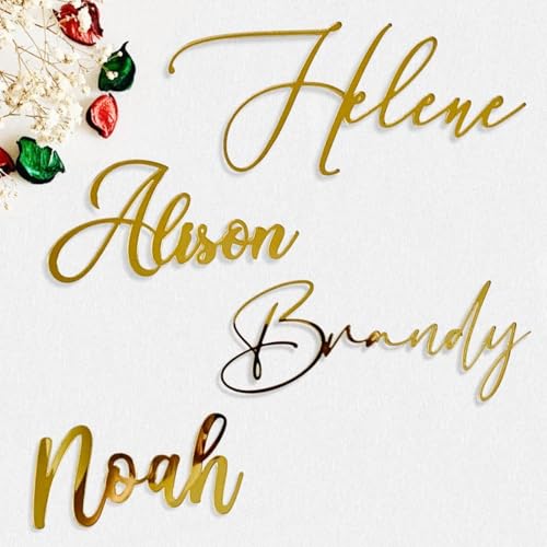 Personalisiertes Kuchen-Namensschild, Acryl-Kuchen-Namensschild, Namensschilder als Gedeck, personalisierte Kuchendekoration für Hochzeiten, Geburtstage, Jubiläen, Babypartys, Brautpartys (17,8 cm, 8 Personalisiertes Kuchen-Namensschild, Acryl-Kuchen-Namensschild, Namensschilder als Gedeck, personalisierte Kuchendekoration für Hochzeiten, Geburtstage, Jubiläen, Babypartys, Brautpartys (17,8 cm, 8 von WEIYOUDP