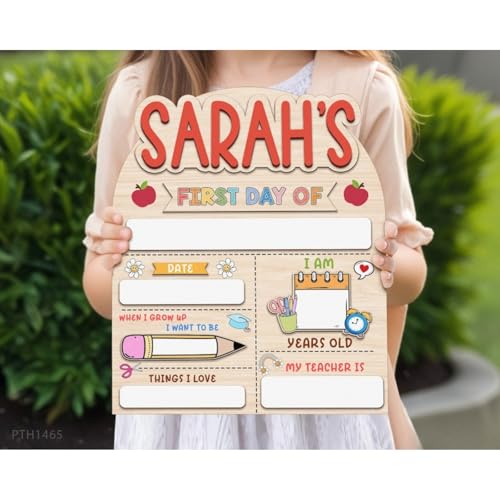 Personalisiertes Schild aus Holz für den ersten und letzten Tag, personalisiertes Schulbedarf, wiederverwendbare Tafel, Namensschilder für Fotos, Vorschule, Kindergarten, 1. Klasse, Kinder, Jungen Personalisiertes Schild aus Holz für den ersten und letzten Tag, personalisiertes Schulbedarf, wiederverwendbare Tafel, Namensschilder für Fotos, Vorschule, Kindergarten, 1. Klasse, Kinder, Jungen von WEIYOUDP