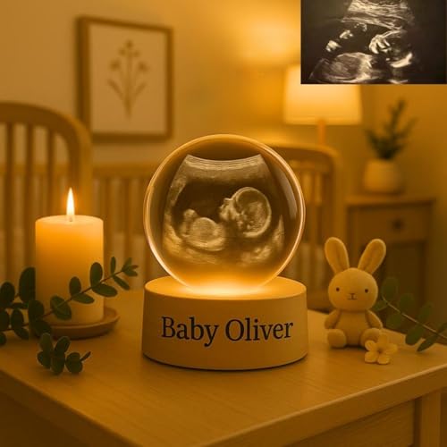 WEIYOUDP Personalisiertes Ultraschall-Kristallkugel-Nachtlicht, individuelles 2D-Foto-LED-Kristallkugel-Andenken, mit leuchtendem Holzsockel, einzigartiges und bewegliches WEIYOUDP Personalisiertes Ultraschall-Kristallkugel-Nachtlicht, individuelles 2D-Foto-LED-Kristallkugel-Andenken, mit leuchtendem Holzsockel, einzigartiges und bewegliches von WEIYOUDP
