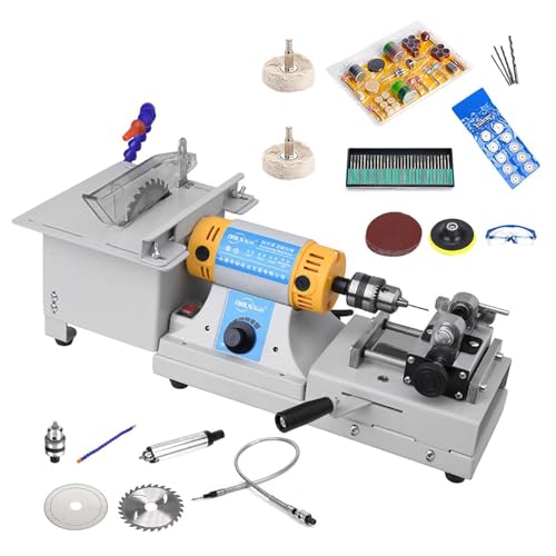 WEIZIIA Schmuck-Lapidarsäge zum Schneiden von Steinen, Mini-Tischkreissäge, Schleif- und Poliergerät, 800–10.000 U/min, mit Flexibler Welle zum Schleifen, Polieren, Bohren,Machine+Polishingkit WEIZIIA Schmuck-Lapidarsäge zum Schneiden von Steinen, Mini-Tischkreissäge, Schleif- und Poliergerät, 800–10.000 U/min, mit Flexibler Welle zum Schleifen, Polieren, Bohren,Machine+Polishingkit von WEIZIIA