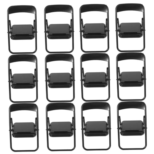 18 Stück Mini Klappstuhl Handyhalter für Puppenhaus Teiliges aus Dekorativer Tischständer für Mobiltelefone der Wohnszene von WEKADRIN