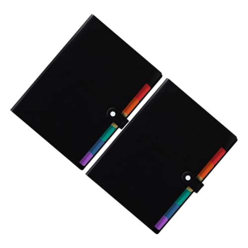 2 Stück Erweiterbare Dokumententasche Handheld Fächermappe für Effiziente Büroorganisation für Unterlagen Quittungen Briefe Tickets Leicht und Tragbar von WEKADRIN