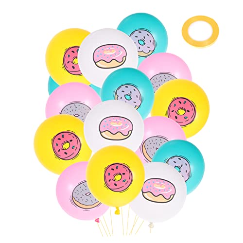 32 Stück Teiliges Donut Ballonset Luftballons mit Donut für Kindergeburtstagsfeiern und Dekoration für Unvergessliche Feiern von WEKADRIN