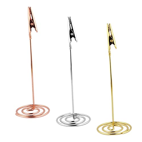 3Stücke Tischkartenhalter aus Elegante Memo Clips für Hochzeiten und Feierlichkeiten Platzkartenhalter und Roségold von WEKADRIN