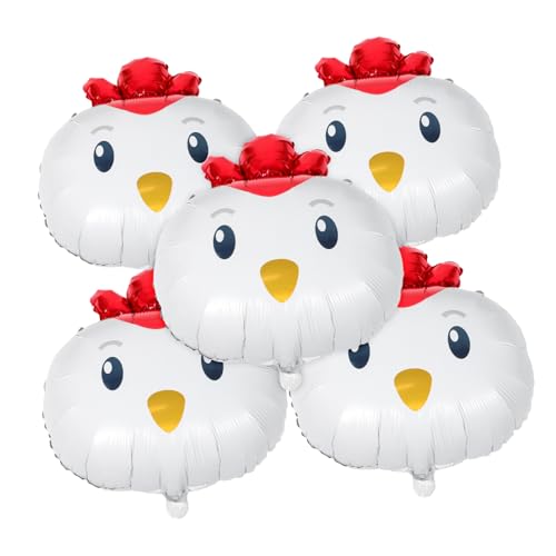 5 Stück Hühner Folienballons für Geburtstagsfeiern Robuste Ballons für Farm Themenpartys Wiederverwendbar für Kindergeburtstagsdekorationen 5 Stück Hühner Folienballons für Geburtstagsfeiern Robuste Ballons für Farm Themenpartys Wiederverwendbar für Kindergeburtstagsdekorationen von WEKADRIN
