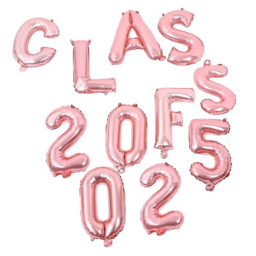 WEKADRIN 1 Satz Abschlussball Dekoration Luftballons für Klasse von Roségold Folienballons für High School und College Absolventen Partydeko für Graduation Feierlichkeiten von WEKADRIN