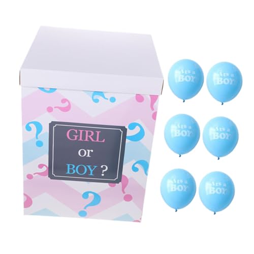 WEKADRIN Hölzerne Gender Reveal Box Mit Luftballons Stilvolle Ankündigung Für Baby-dusche von WEKADRIN